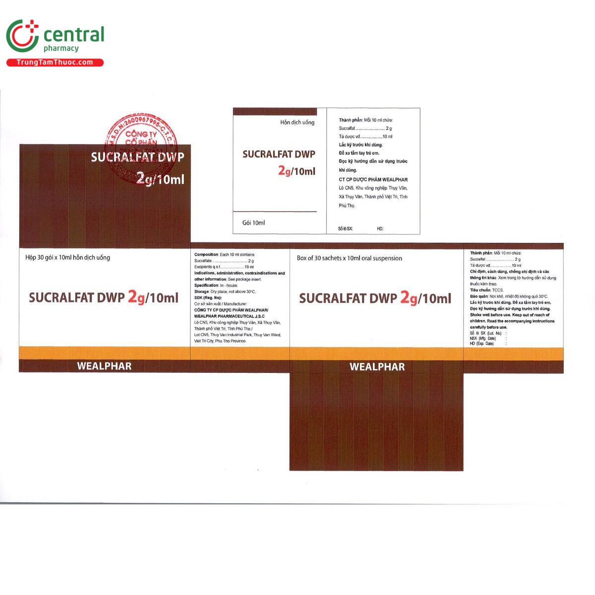 sucralfat dwp 2g 10ml H3838 sucralfat dwp 2g 10ml H3838