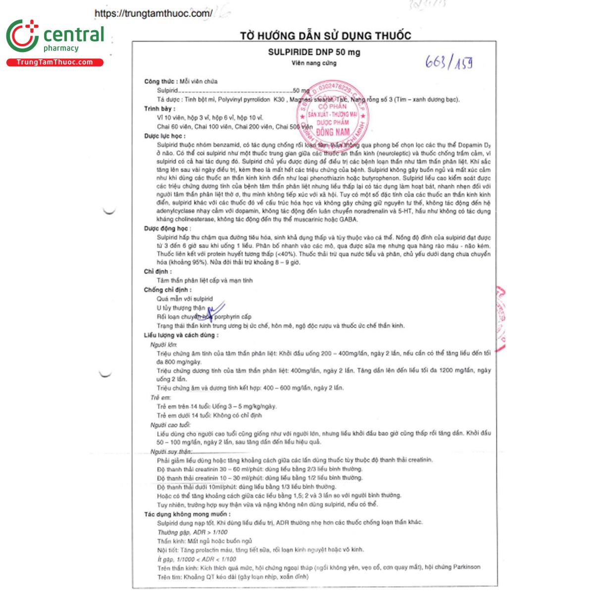 sulpiride dnp 50mg 8 A0848