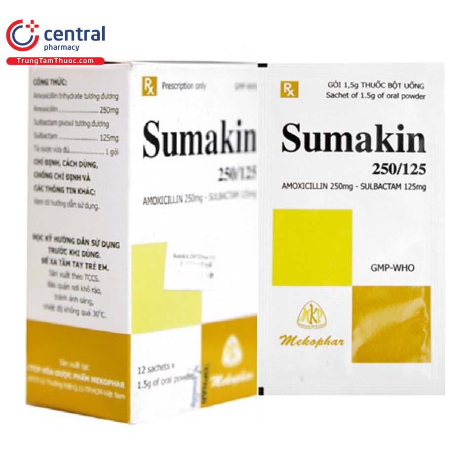 [CHÍNH HÃNG] Thuốc Sumakin 250/125 - Điều trị các bệnh nhiễm khuẩn