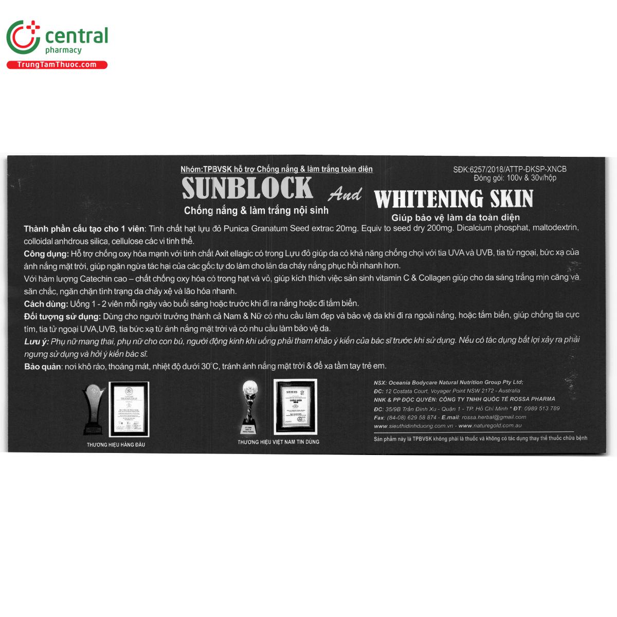 sunblock and whitening skin oceania bodycare 7 F2714