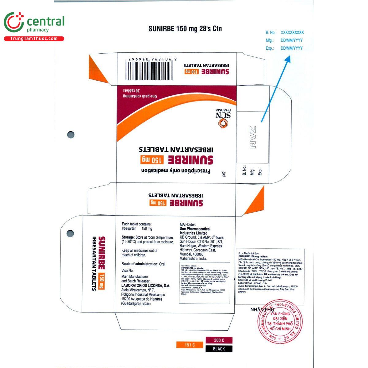 sunirbe 150mg 2 H2828