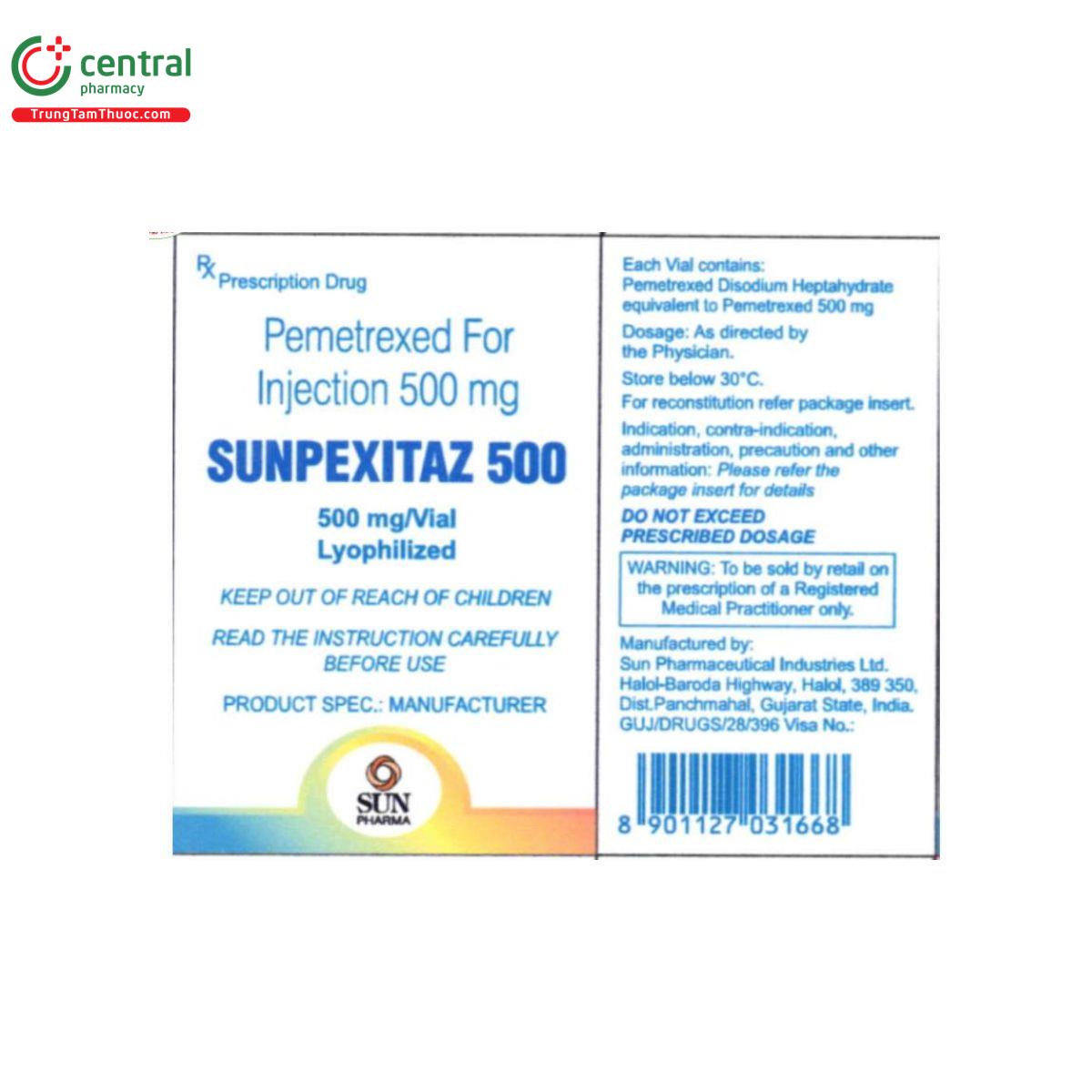 sunpexitaz 500mg 2 Q6717