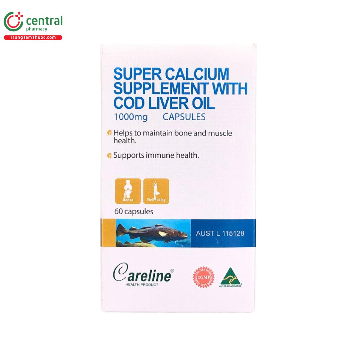 super calcium supplement with cod liver oil 3 H3438