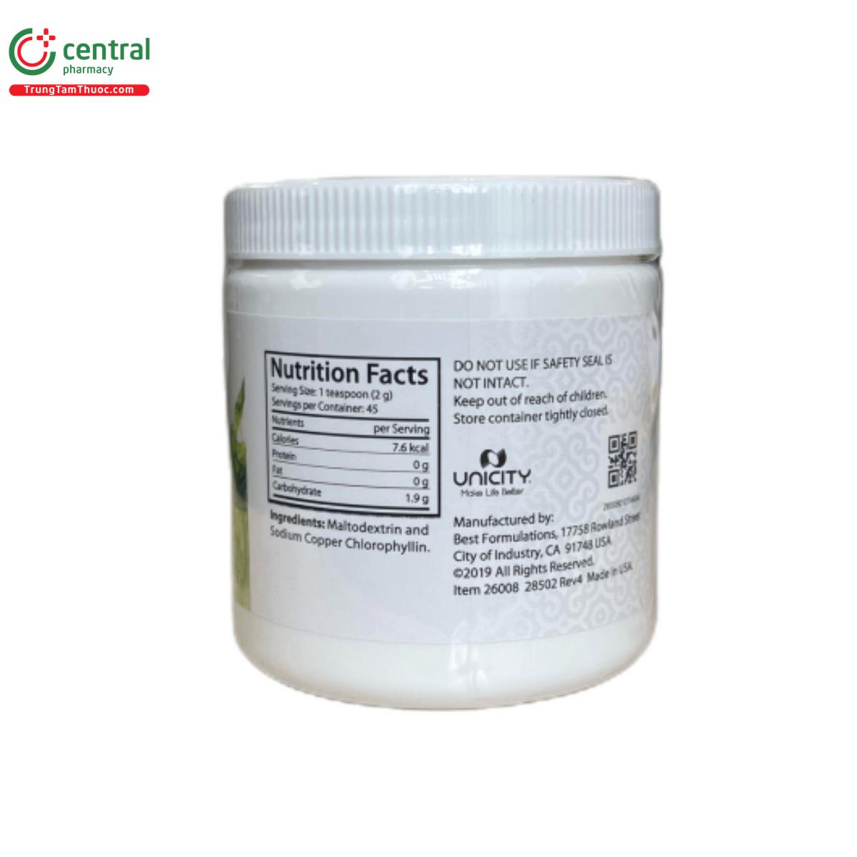 super chlorophyll powder unicity 3 A0014
