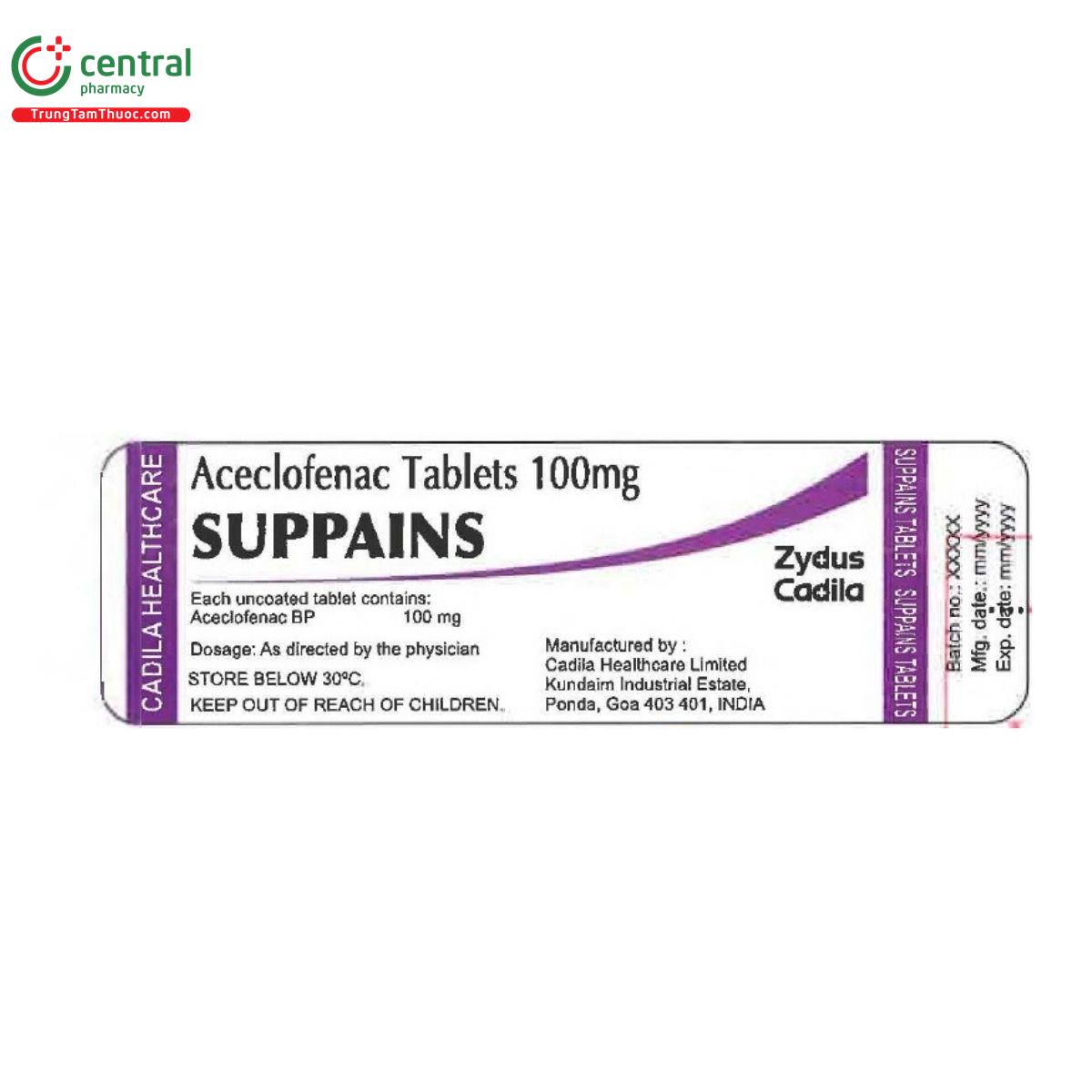 suppains 100mg 2 T8771 suppains 100mg 2 T8771