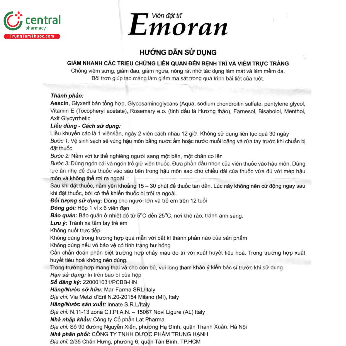 supposte emoran 10 V8010