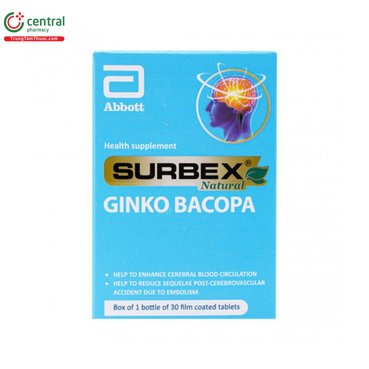 surbex natural ginko bacopa 1 B0004 surbex natural ginko bacopa 1 B0004