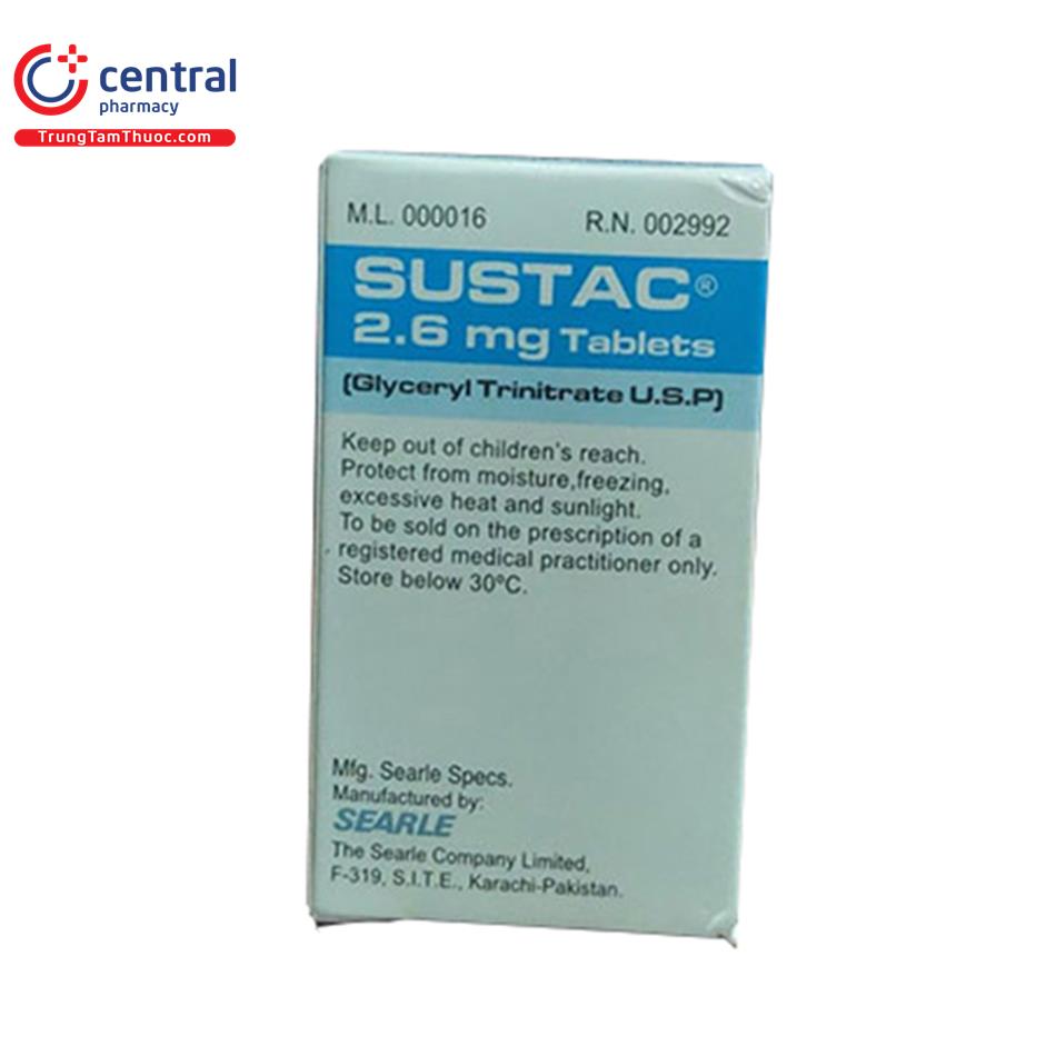 Thuốc Sustac 2,6mg - Cách dùng, liều dùng và lưu ý khi sử dụng