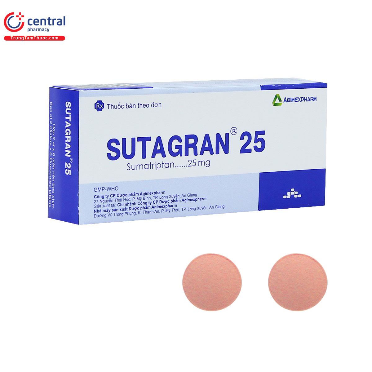 [CHÍNH HÃNG] Thuốc Sutagran 25 để điều trị chứng đau nửa đầu