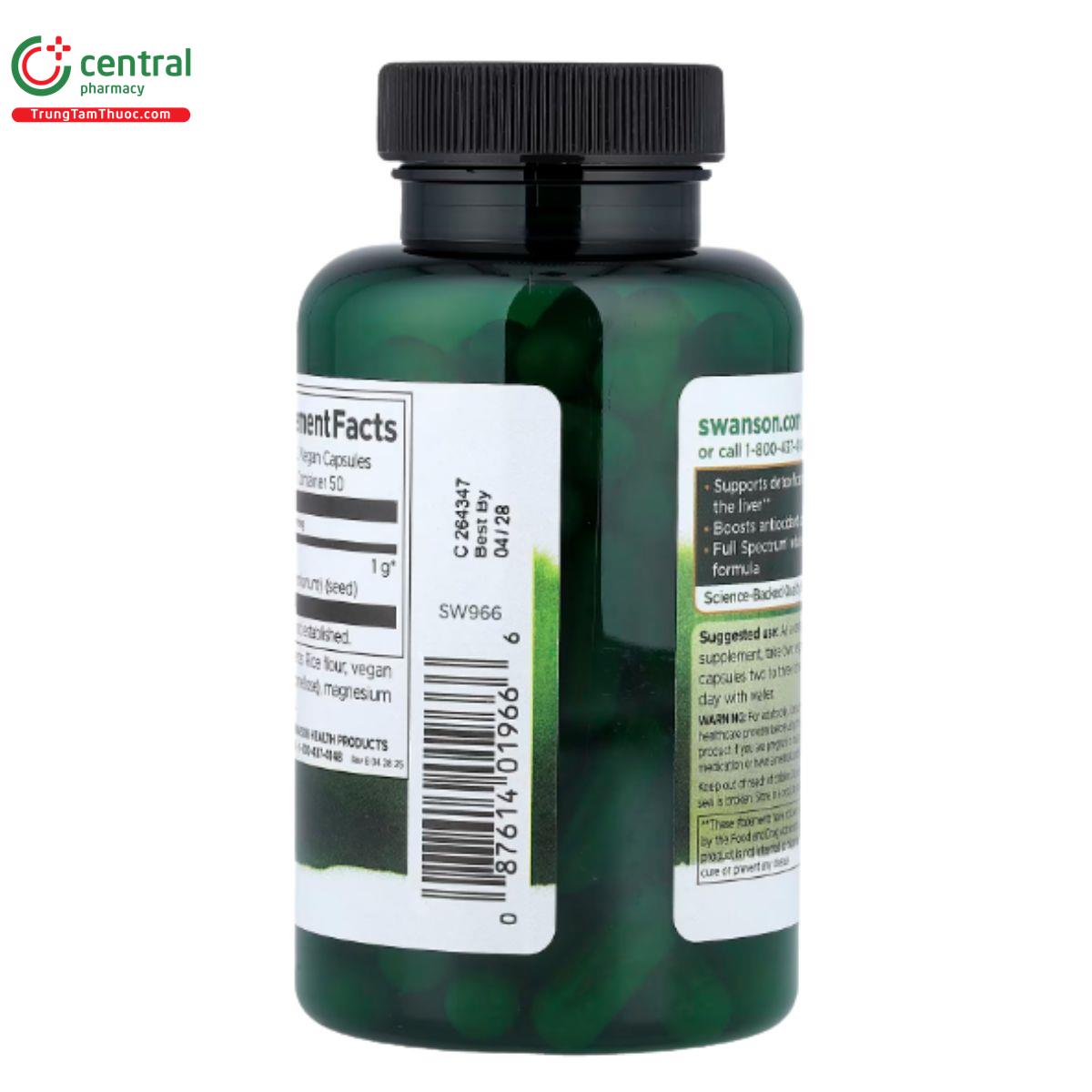 swanson full spectrum milk thistle 1g 5 I3103