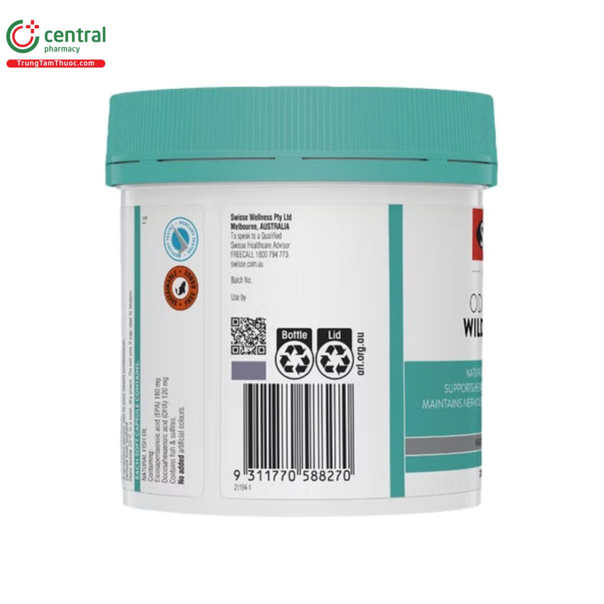 swisse ultiboost odourless wild fish oil 1000mg 3 Q6403