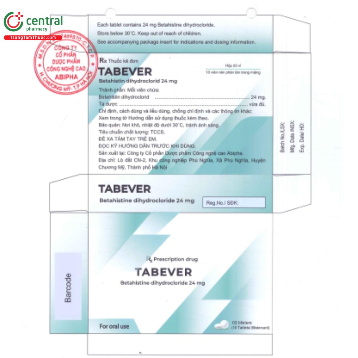 tabever 24mg 4 B0576