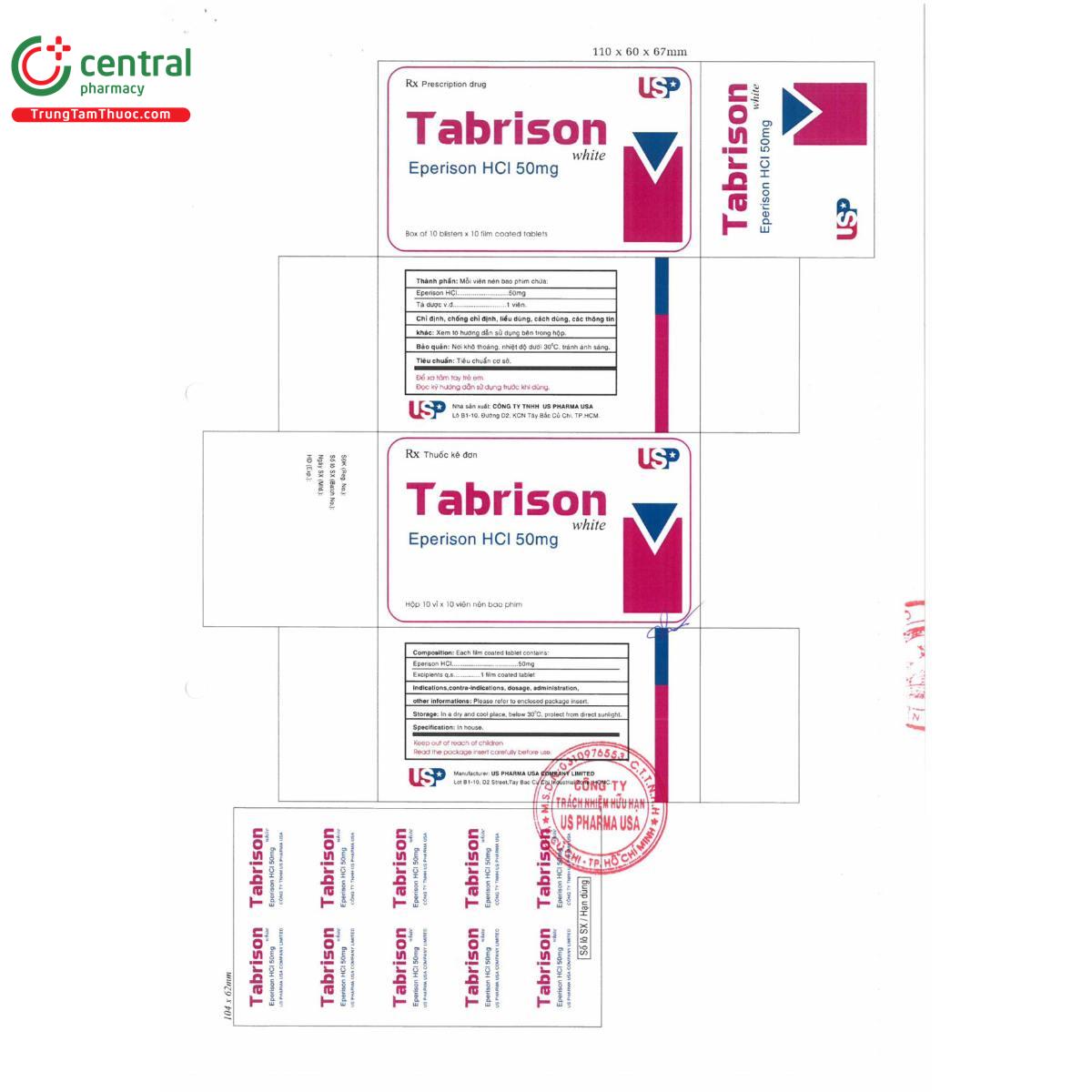 tabrison white 50mg 8 T7860