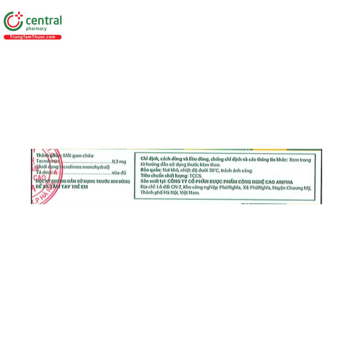 tacrolimus 003 abipha 2 A0642 tacrolimus 003 abipha 2 A0642