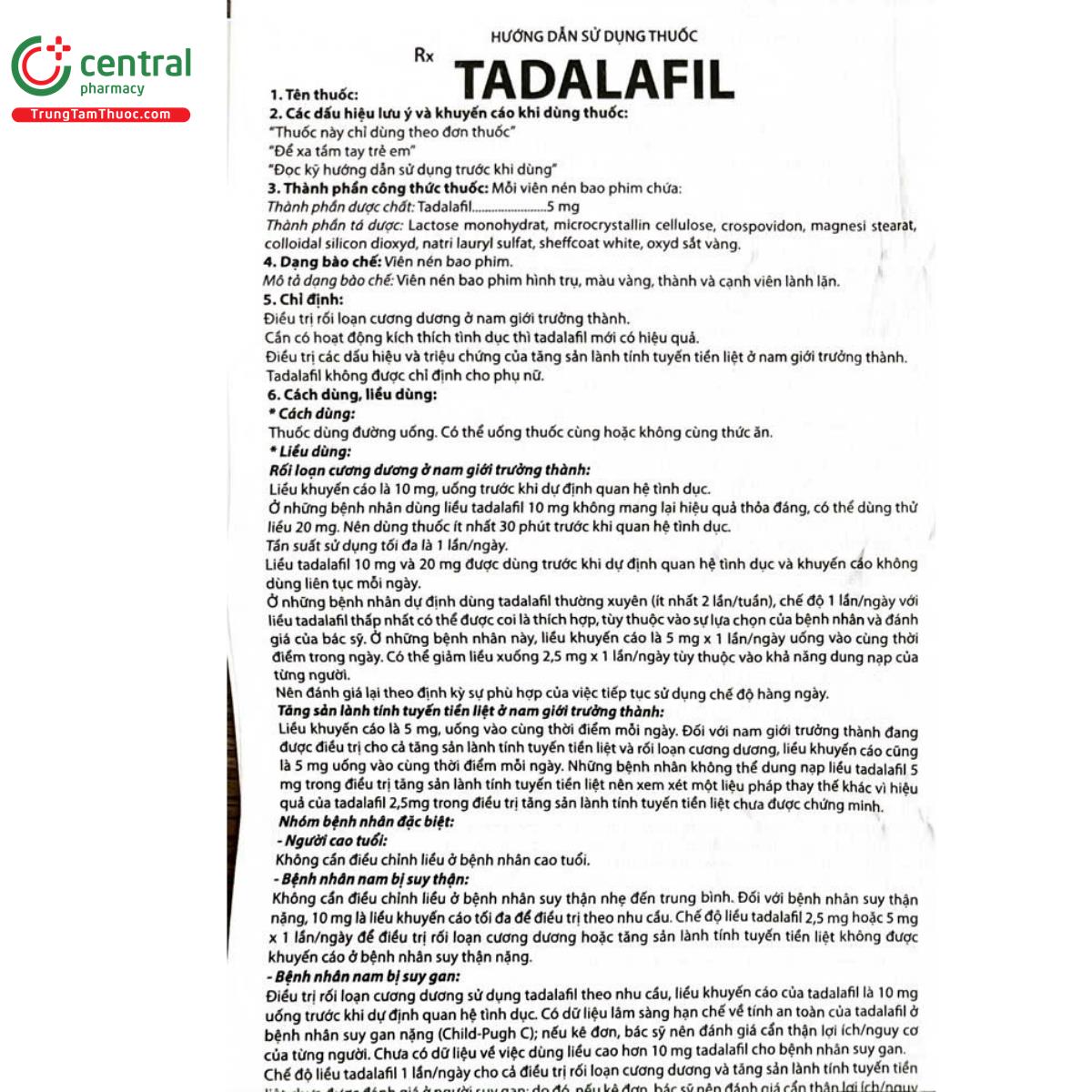 tadalafil 5mg hataphar 13 N5142