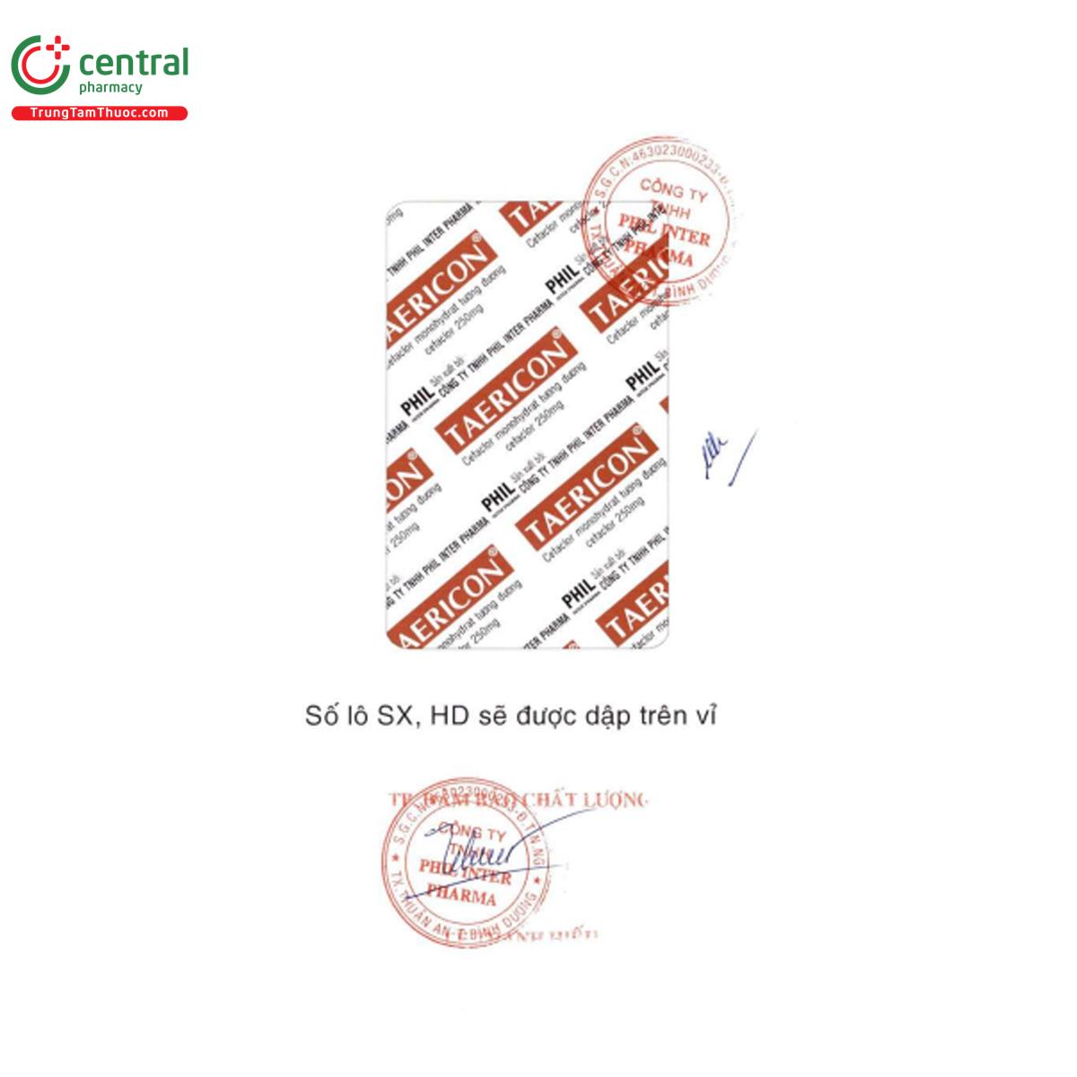 taericon 250mg 5 H3438 taericon 250mg 5 H3438