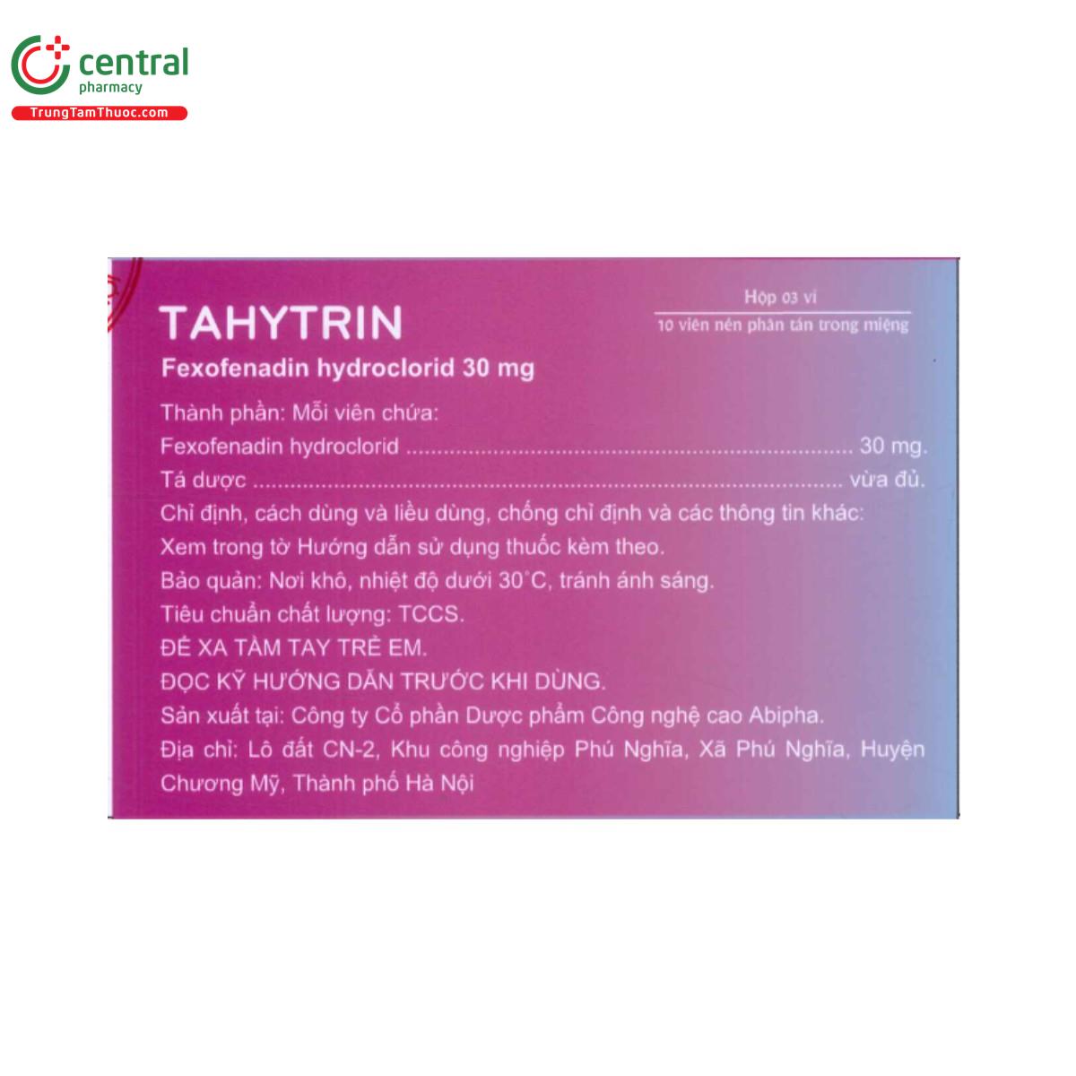 tahytrin 30mg 2 Q6534