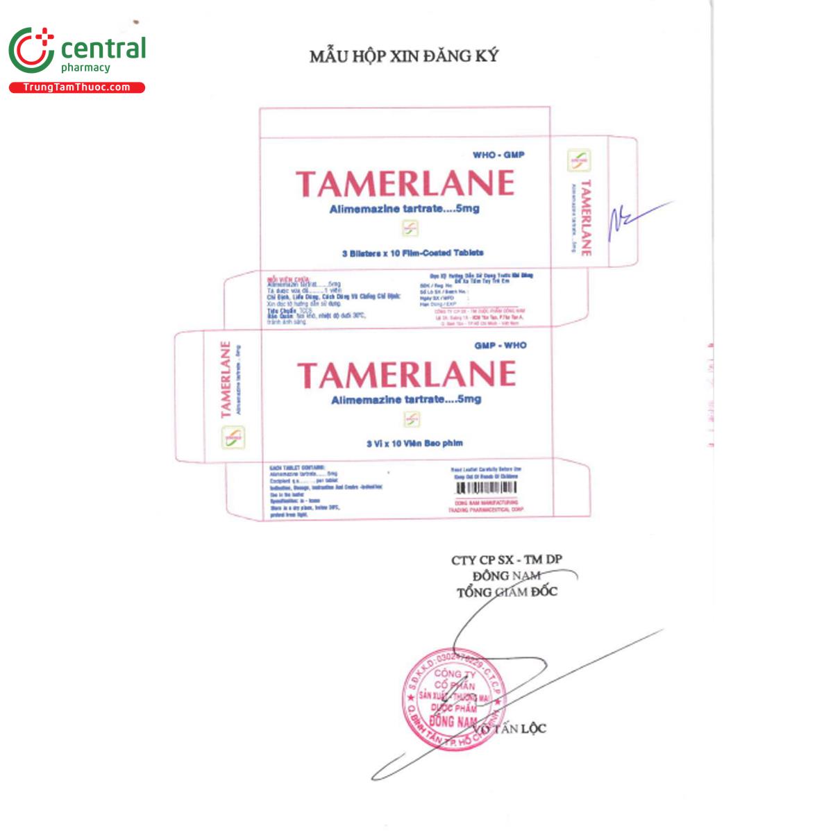 tamerlane 5mg 5 T7704 tamerlane 5mg 5 T7704