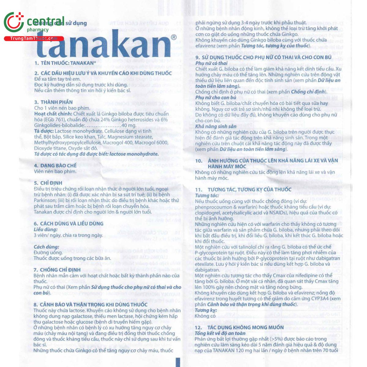 tanakan 40mg 8 A0644