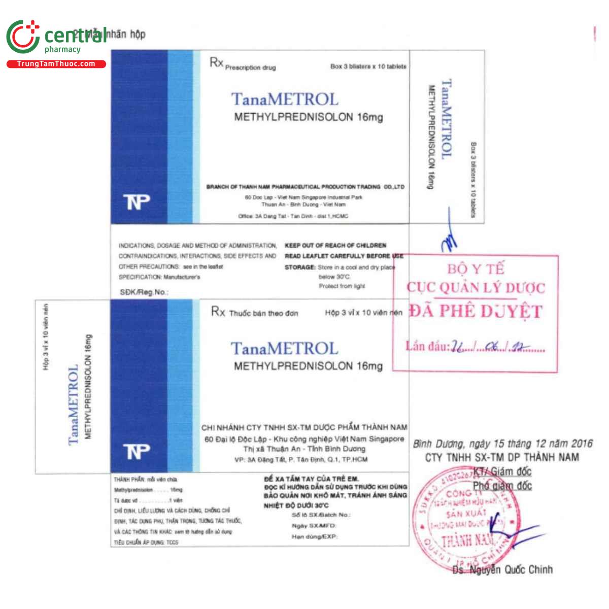 tanametrol 16mg 6 S7662