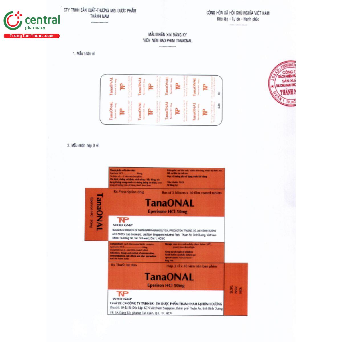 tanaonal 50mg 3 V8117