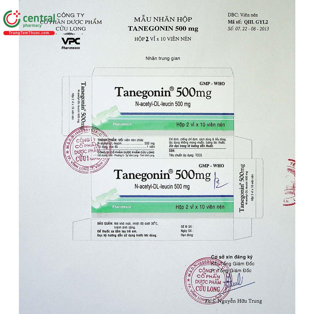 tanegonin 500mg 5 A0732 tanegonin 500mg 5 A0732