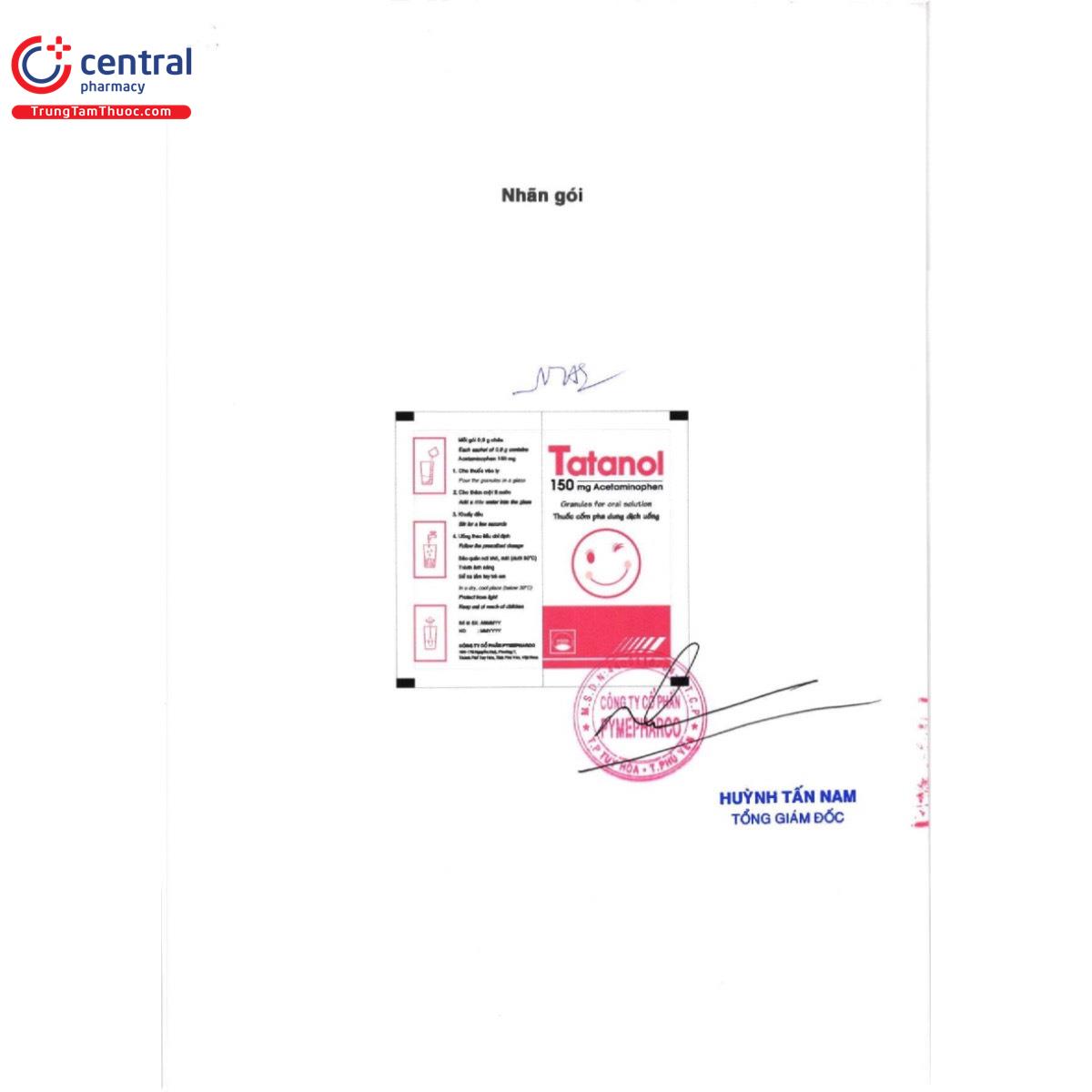 tatanol 150mg 10 O6765