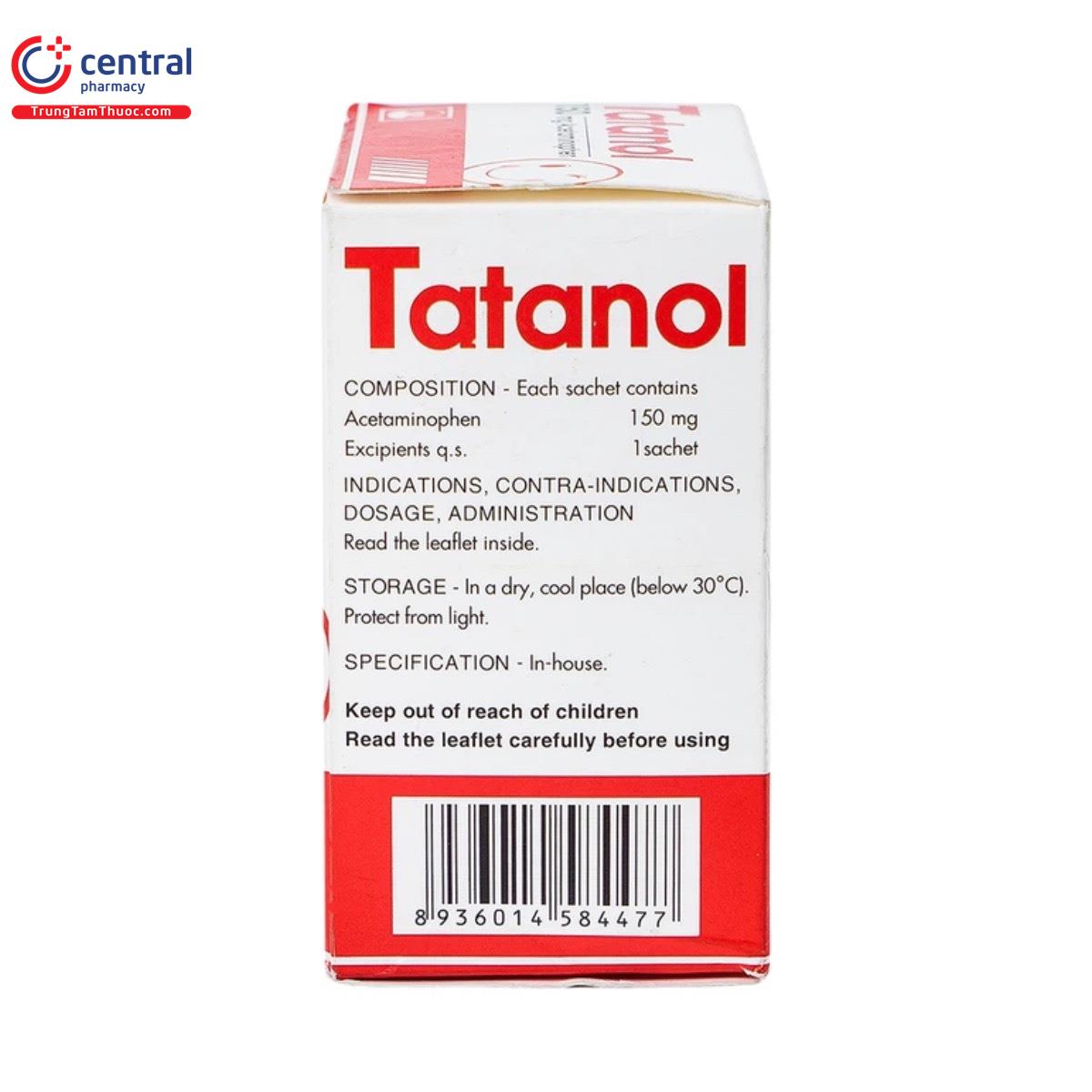 tatanol 150mg 4 D1621