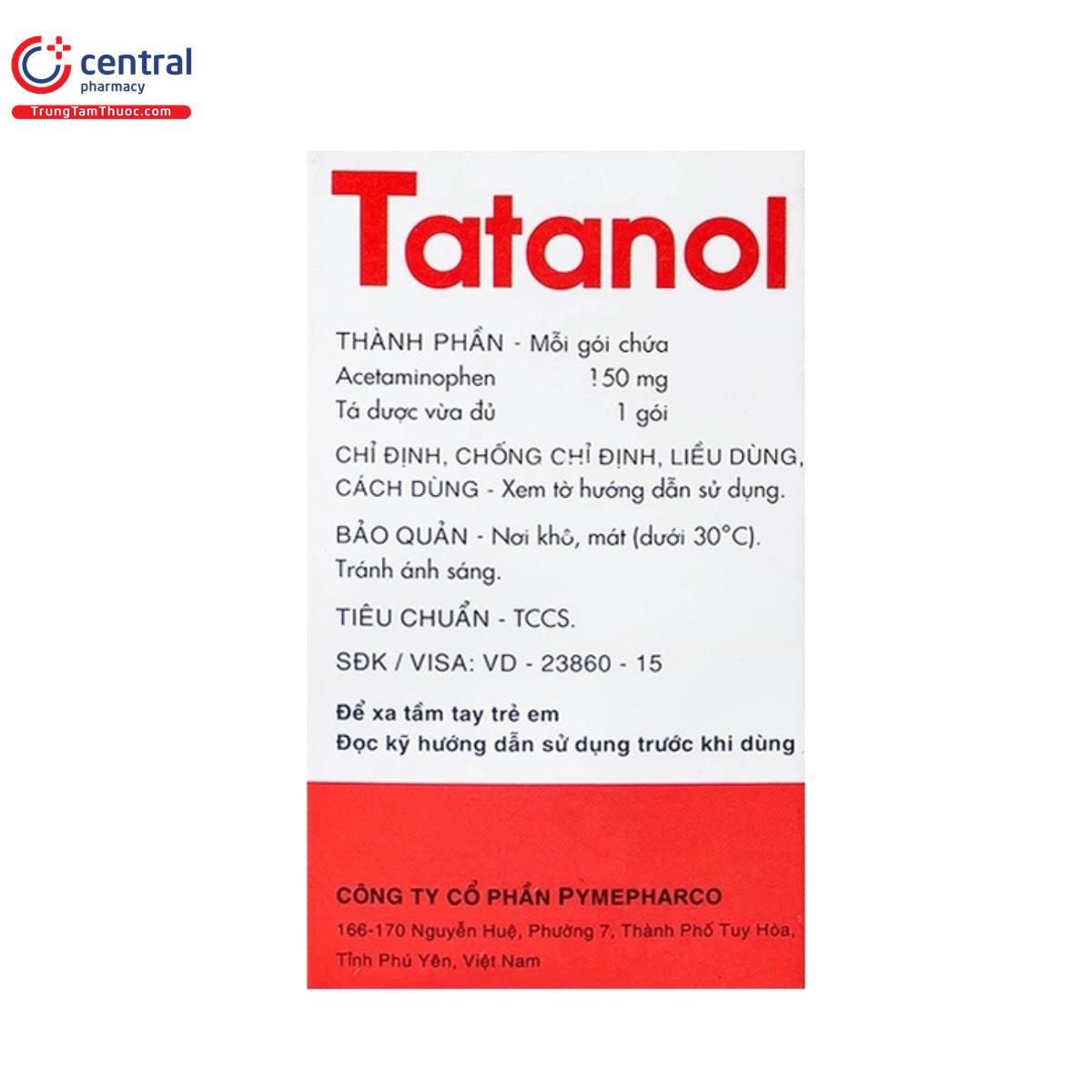 tatanol 150mg 6 G2807