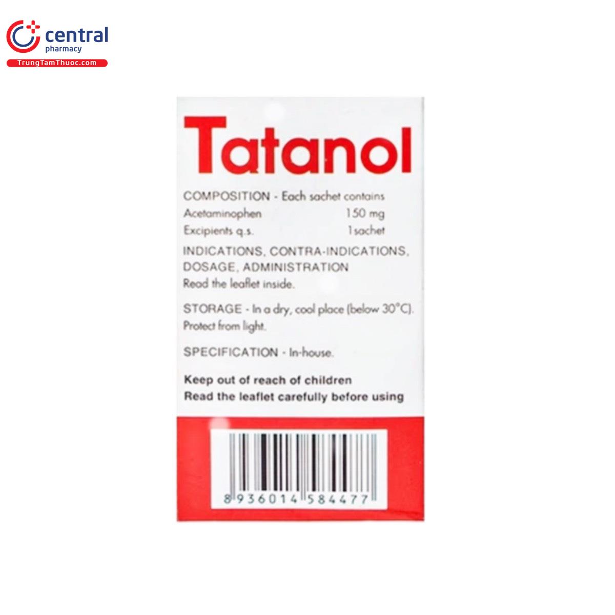 tatanol 150mg 7 H3481