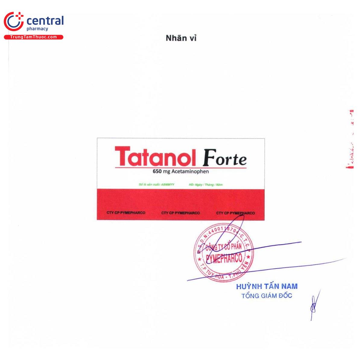 tatanol forte 650 8 A0324