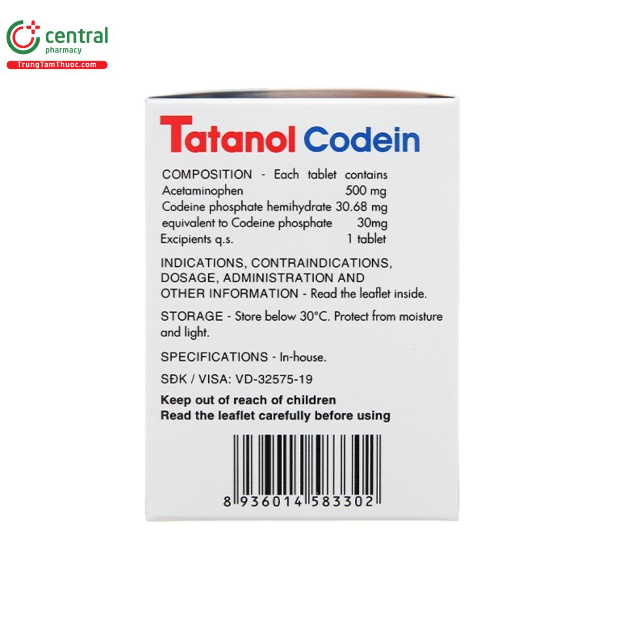 tatnol codein 6 N5227