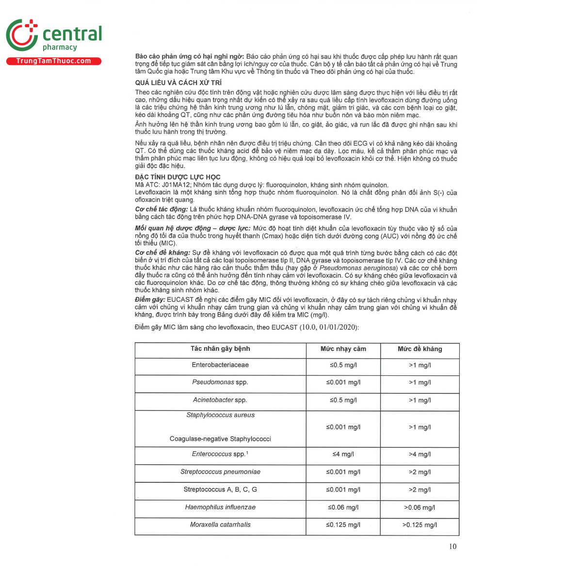 tavanic 500mg vien 10 I3674