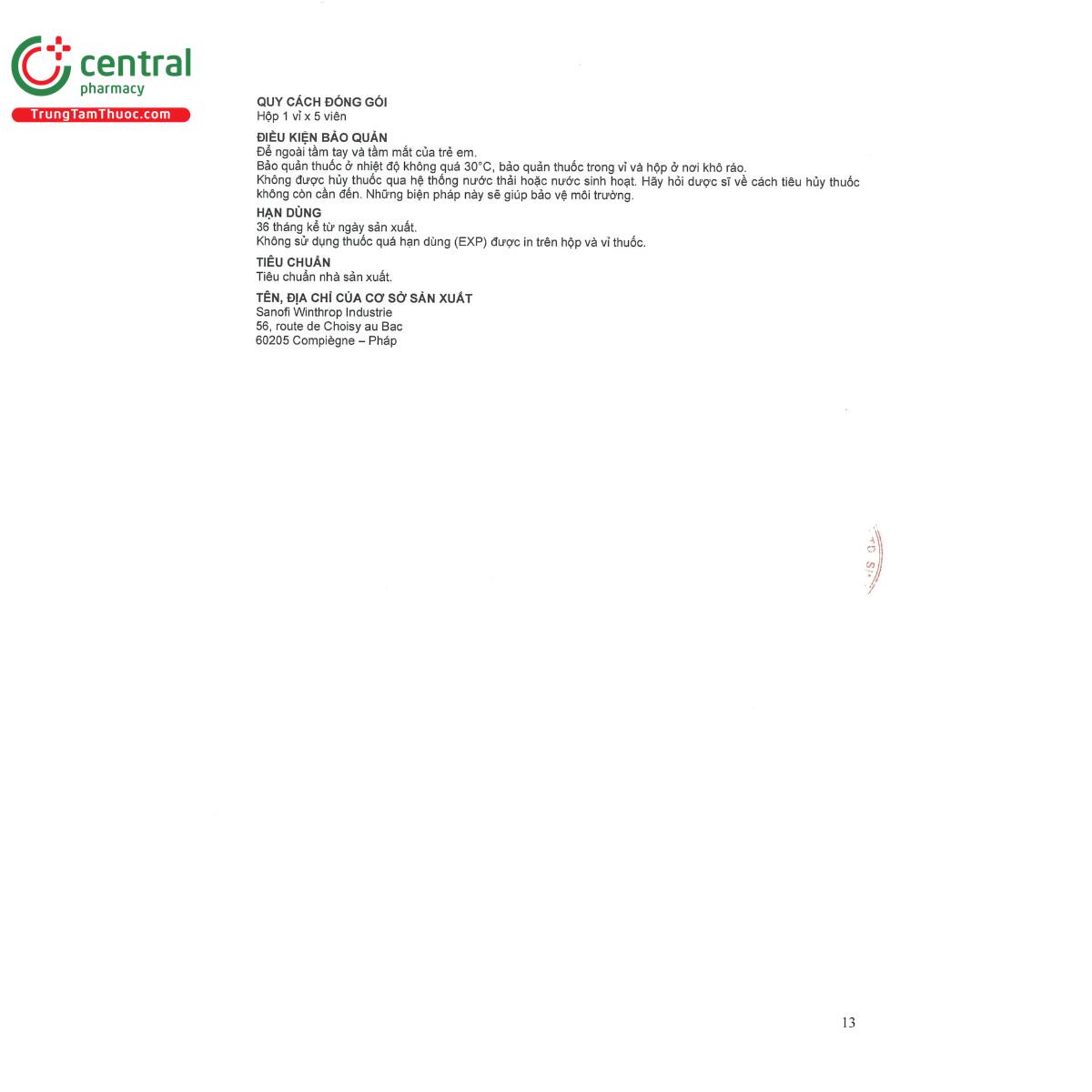 tavanic 500mg vien 13 K4663