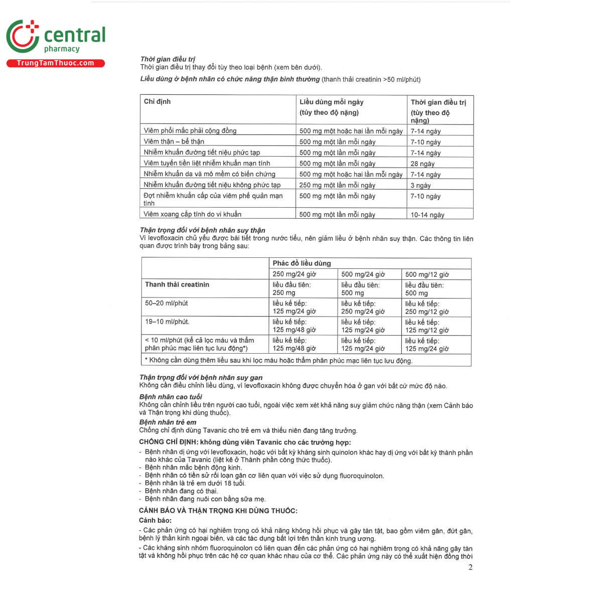 tavanic 500mg vien 2 K4430