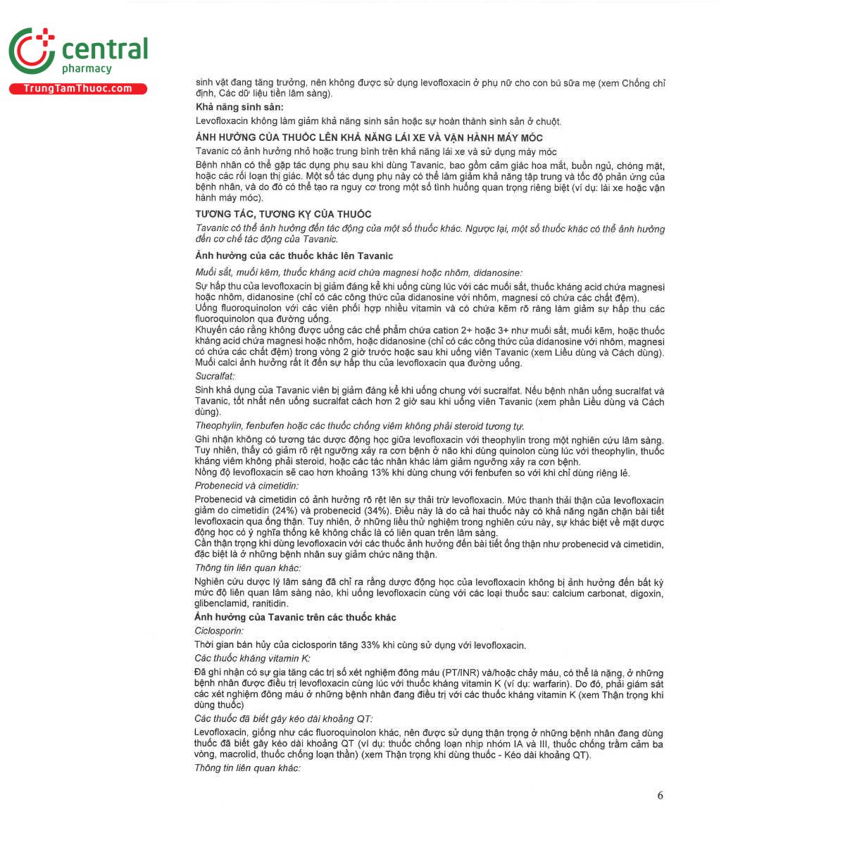 tavanic 500mg vien 6 B0626