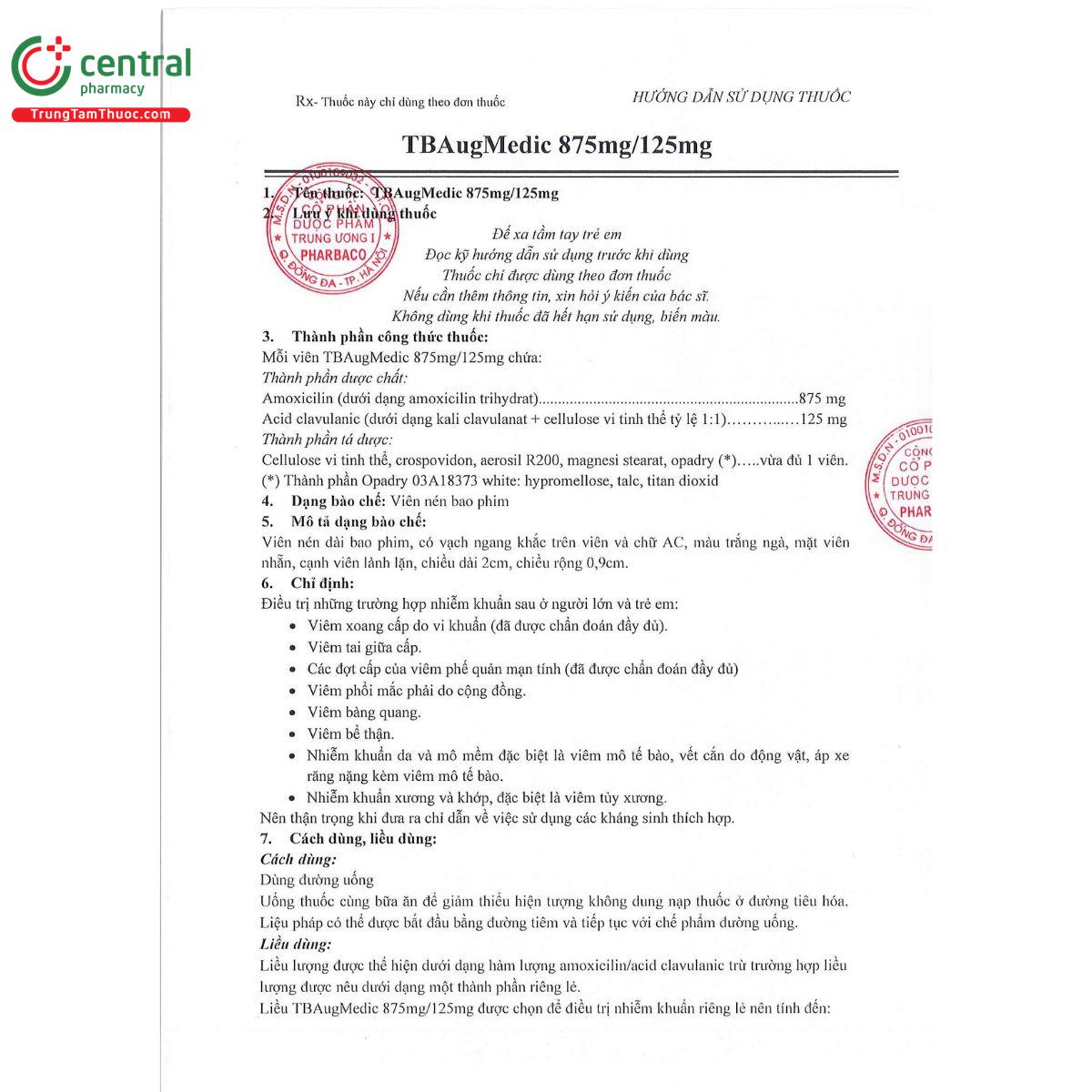 tbaugmedic 875mg 125mg 4 M5710