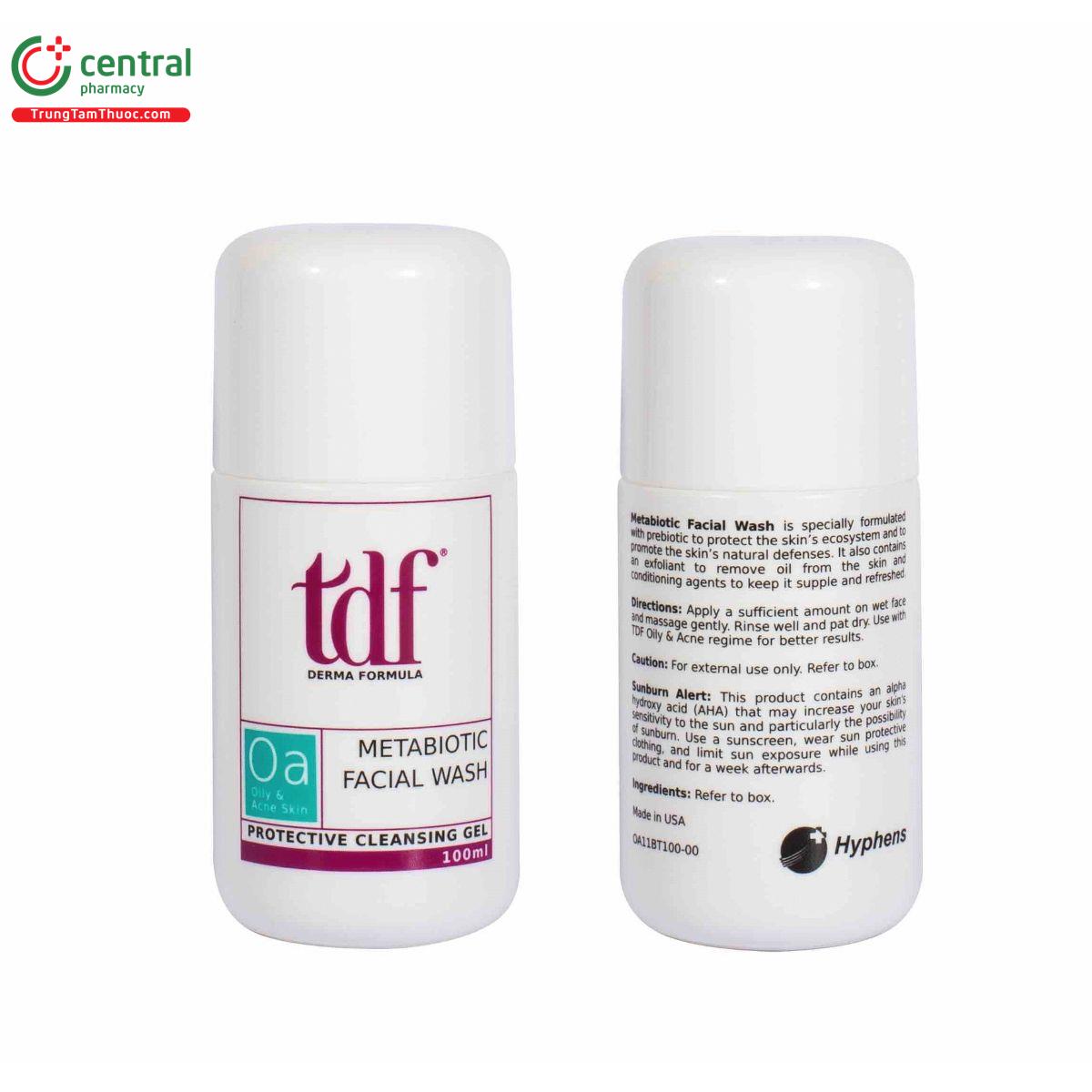 tdf metabiotc facial wash 3 D1326