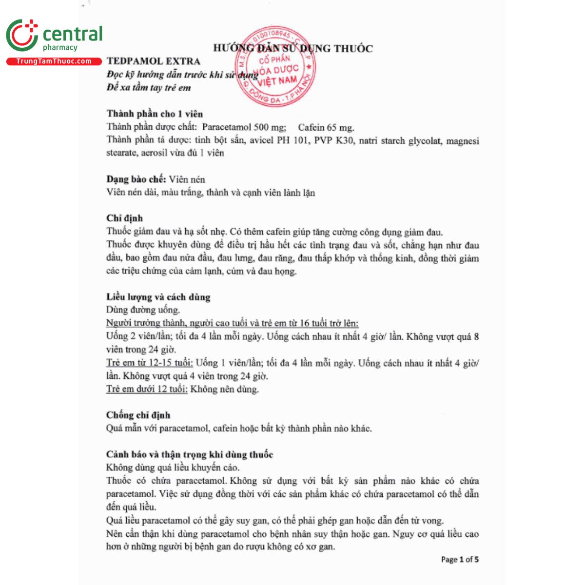 tedpamol extra 3 P6167