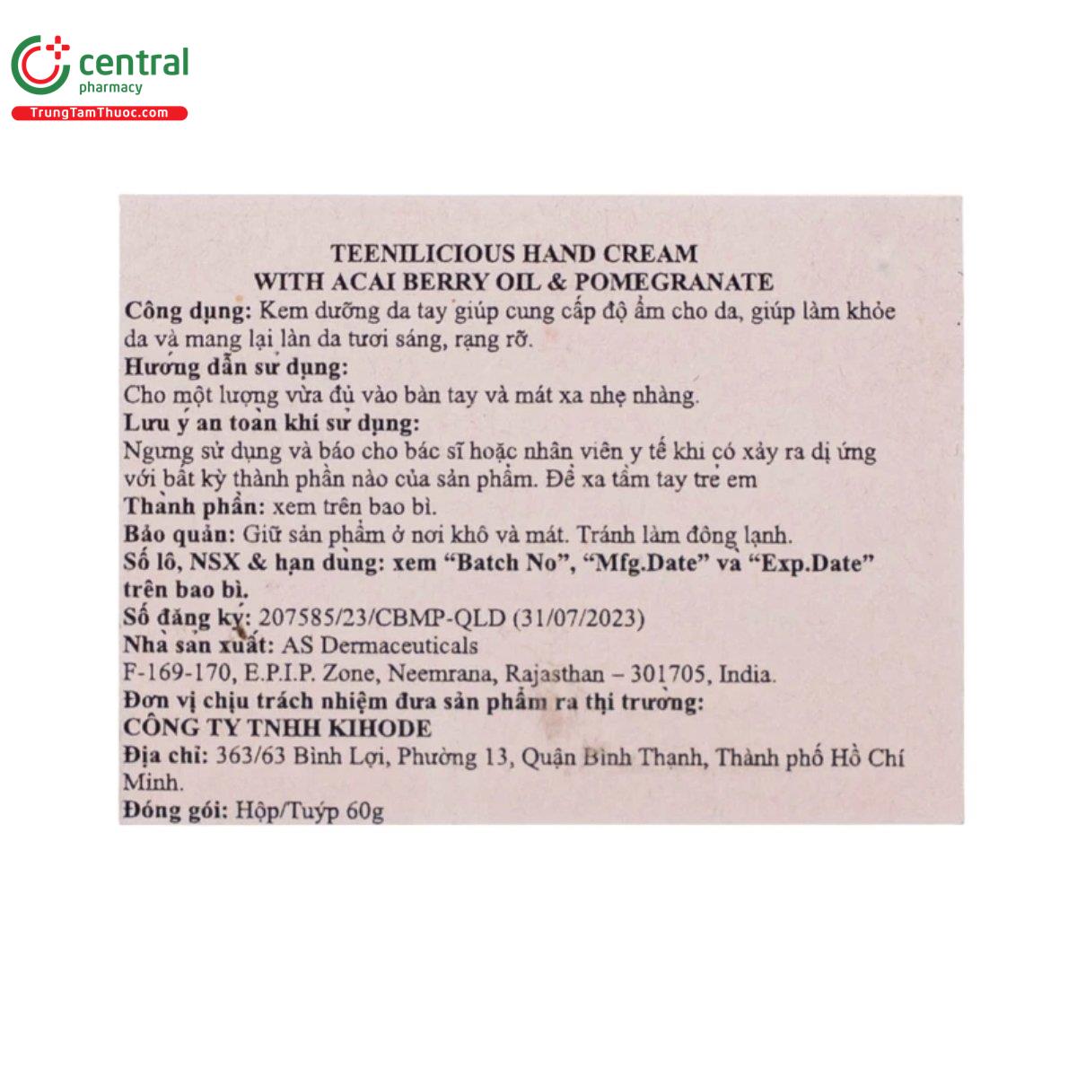 teenilicious hand cream 11 M5075