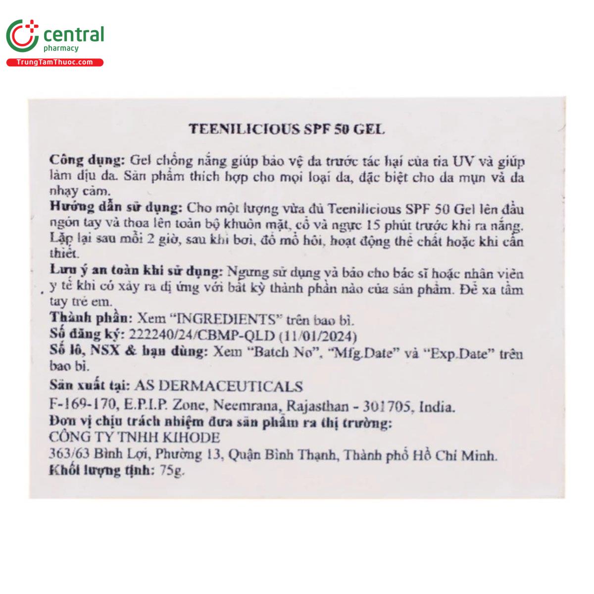 teenilicious spf 50 gel 12 R6223