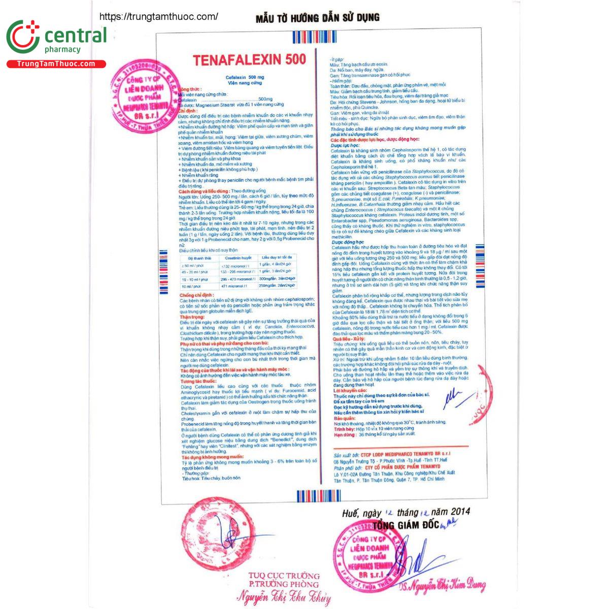 tenafalexin 500 7 K4580 tenafalexin 500 7 K4580