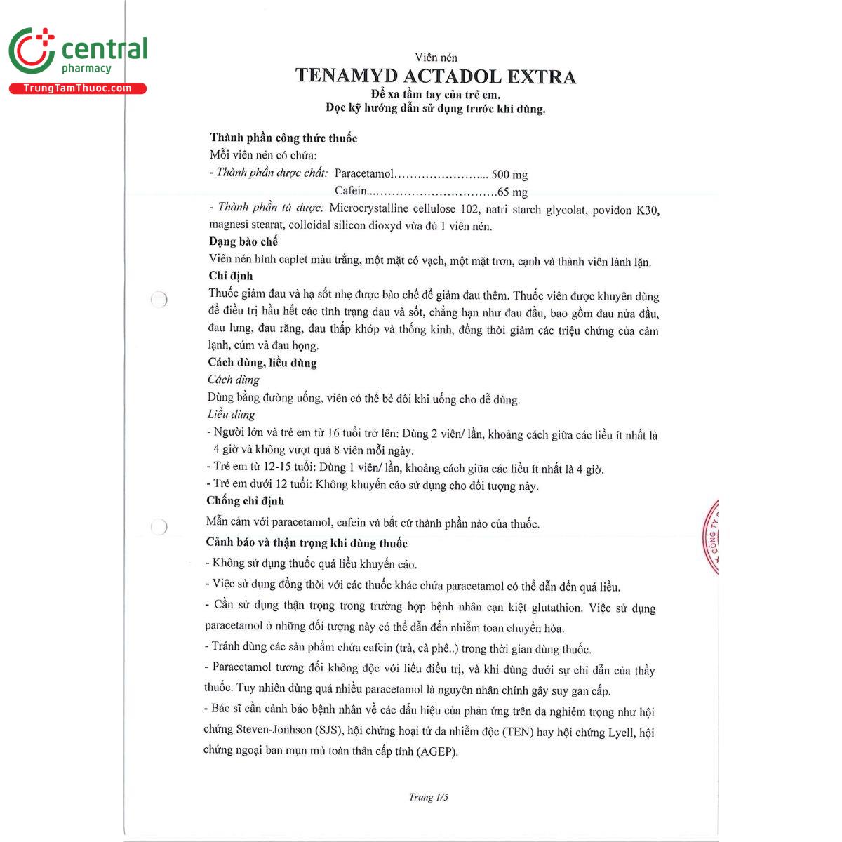 tenamyd actadol extra 4 F2138 tenamyd actadol extra 4 F2138