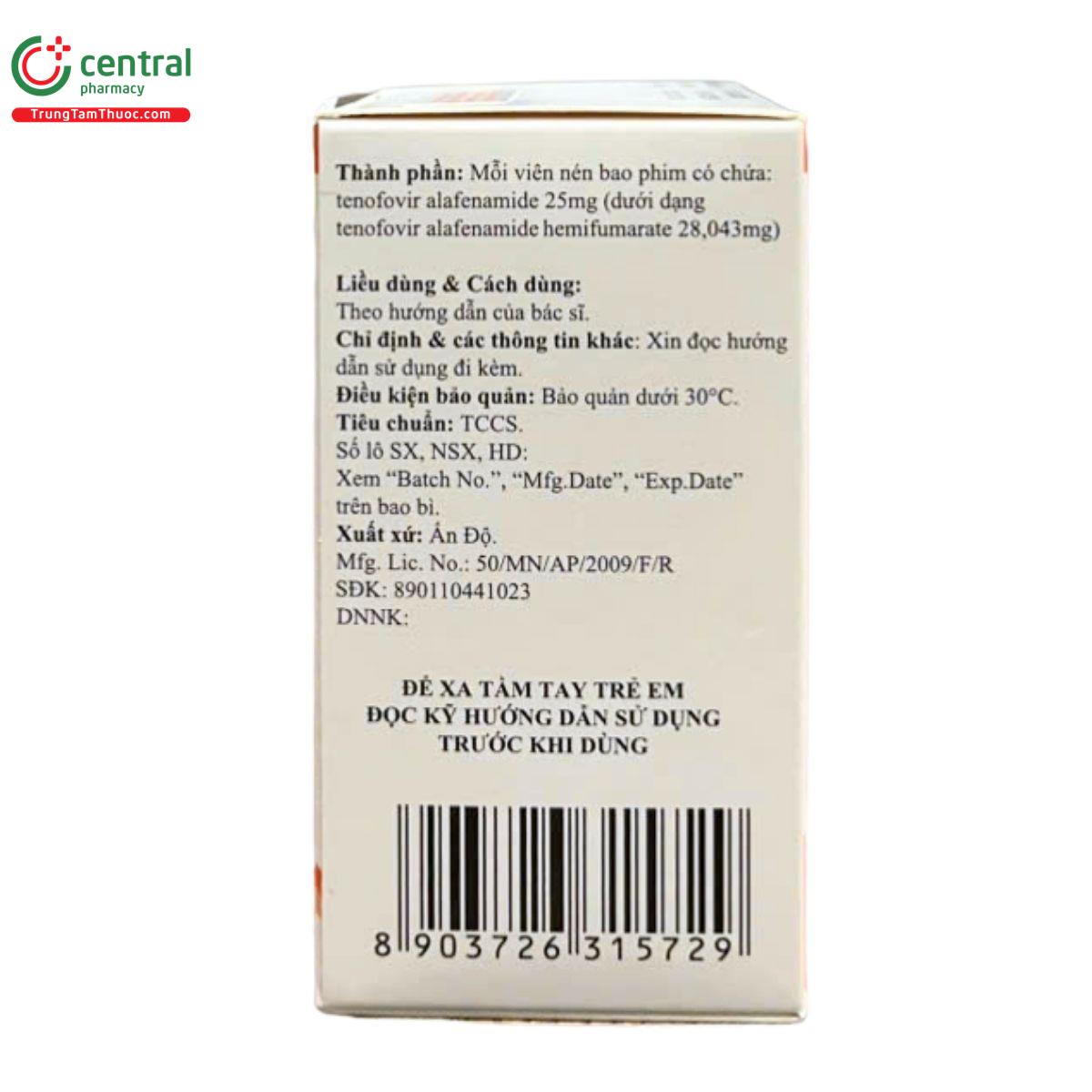 tenofovir alafenamide tablets 25mg hetero 3 J3655 tenofovir alafenamide tablets 25mg hetero 3 J3655