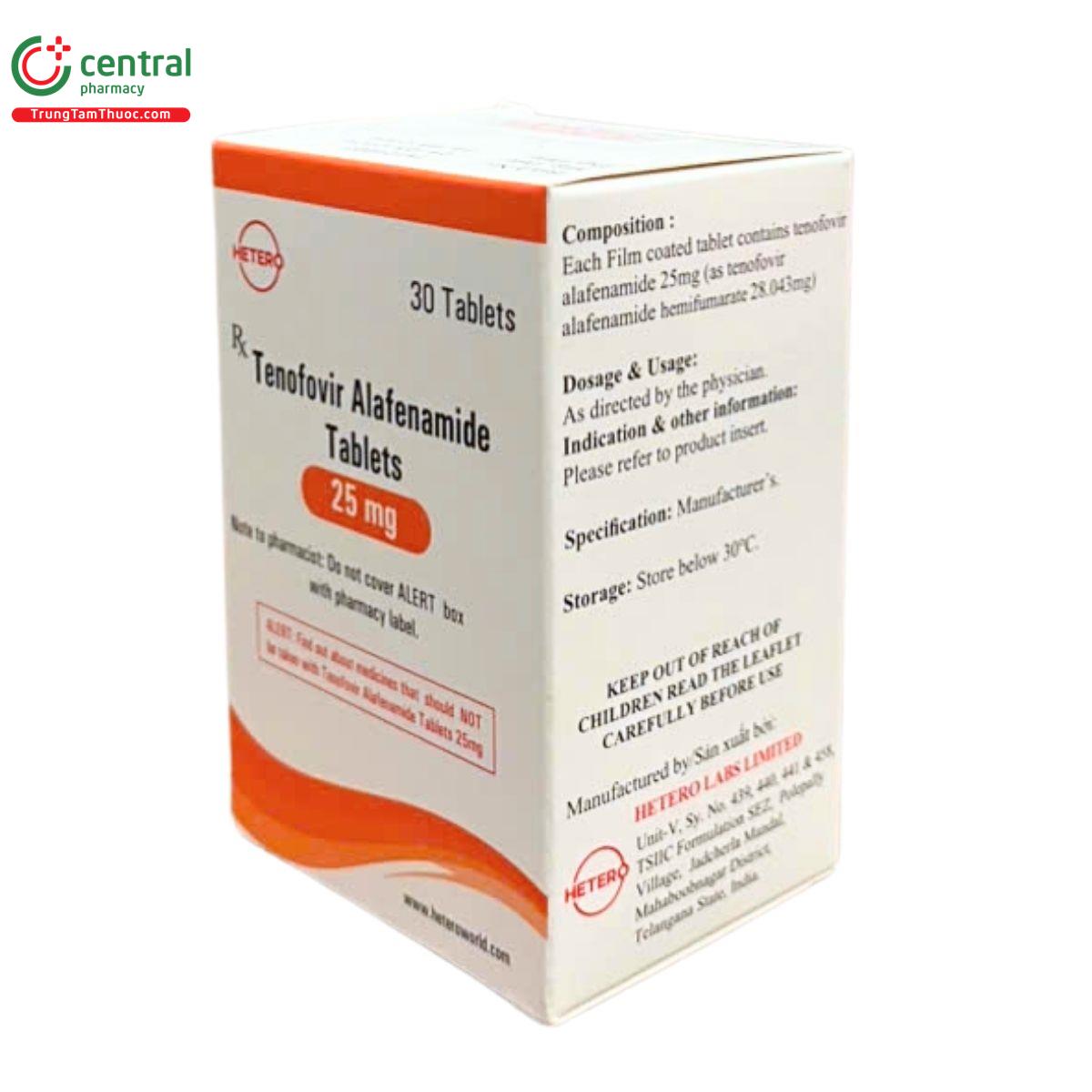 tenofovir alafenamide tablets 25mg hetero 8 U8261 tenofovir alafenamide tablets 25mg hetero 8 U8261