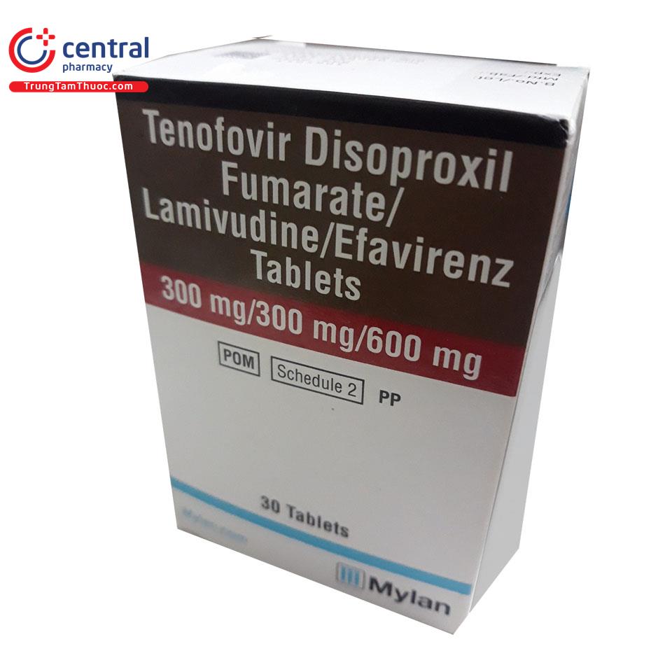 tenofovir disoproxil fumarate lamivudine efavirenz tablets 300mg 300mg 600mg 14 B0714