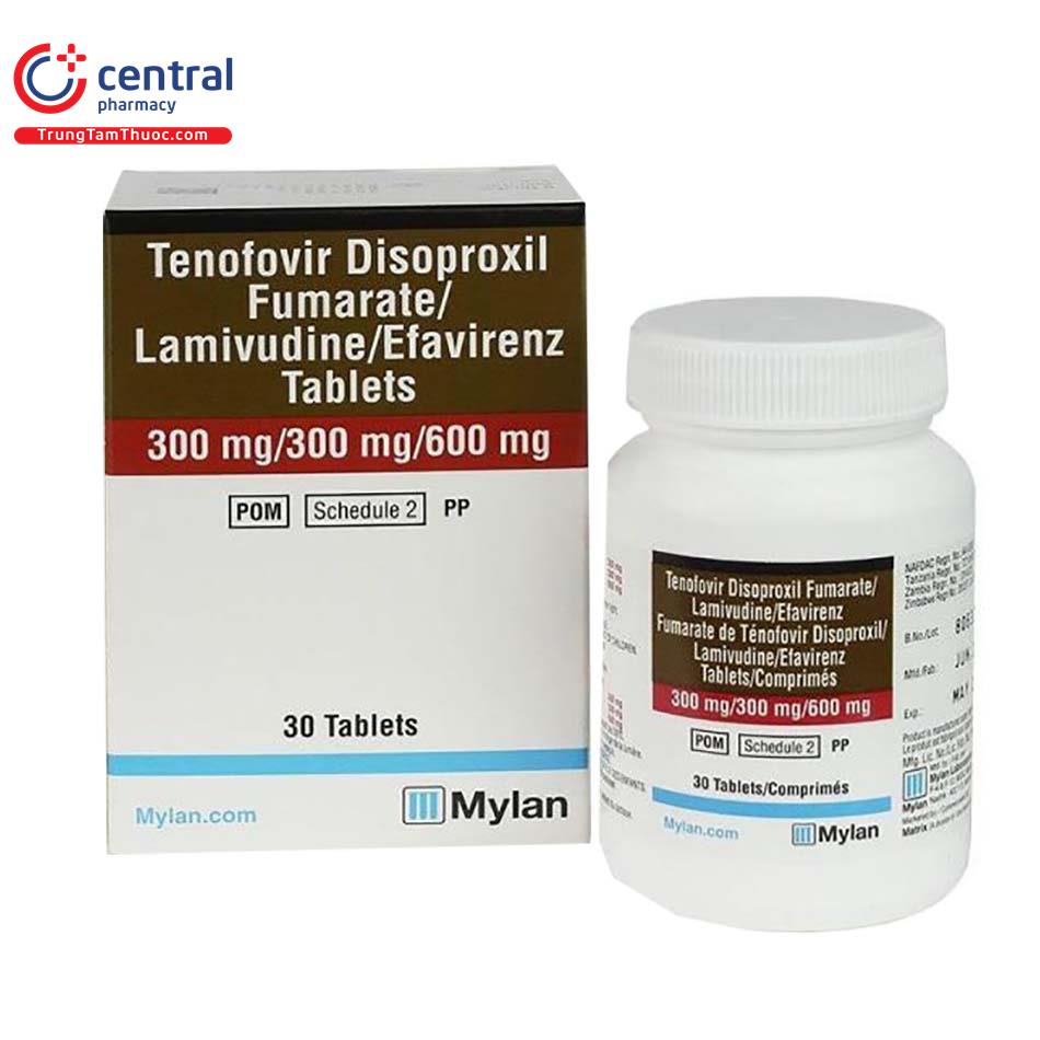 tenofovir disoproxil fumarate lamivudine efavirenz tablets 300mg 300mg 600mg 4 Q6882