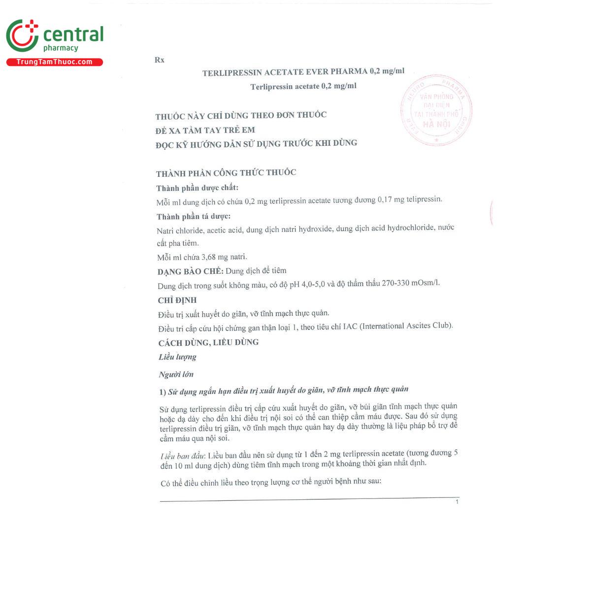 terlipressin acetate ever pharma 02 mg ml 3 U8717