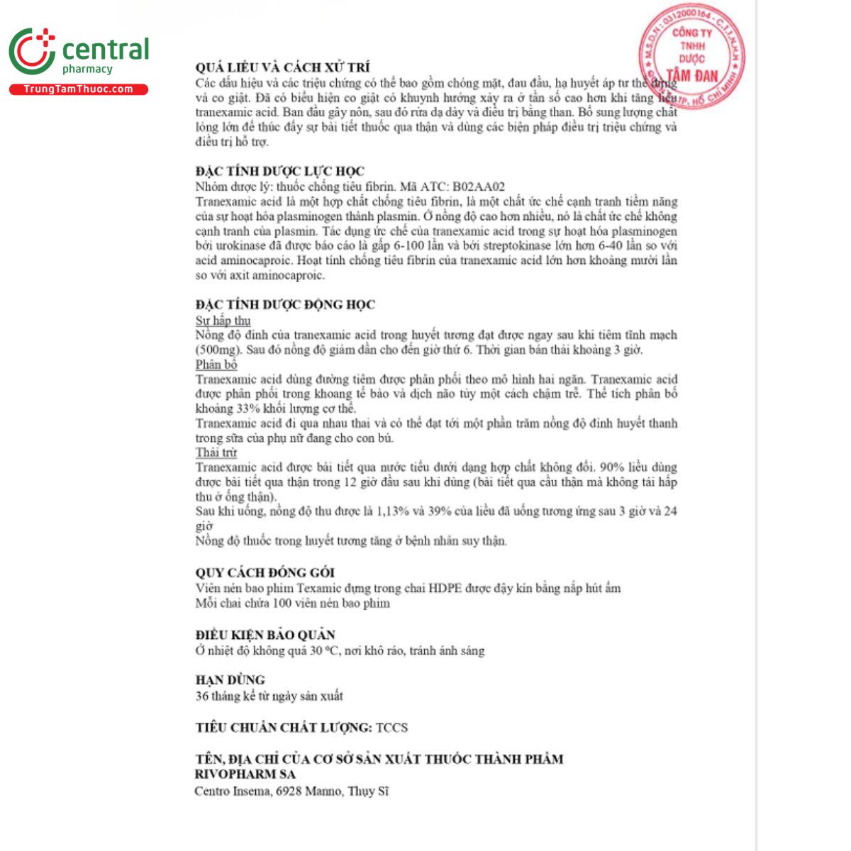 texamic 500mg 5 U8841