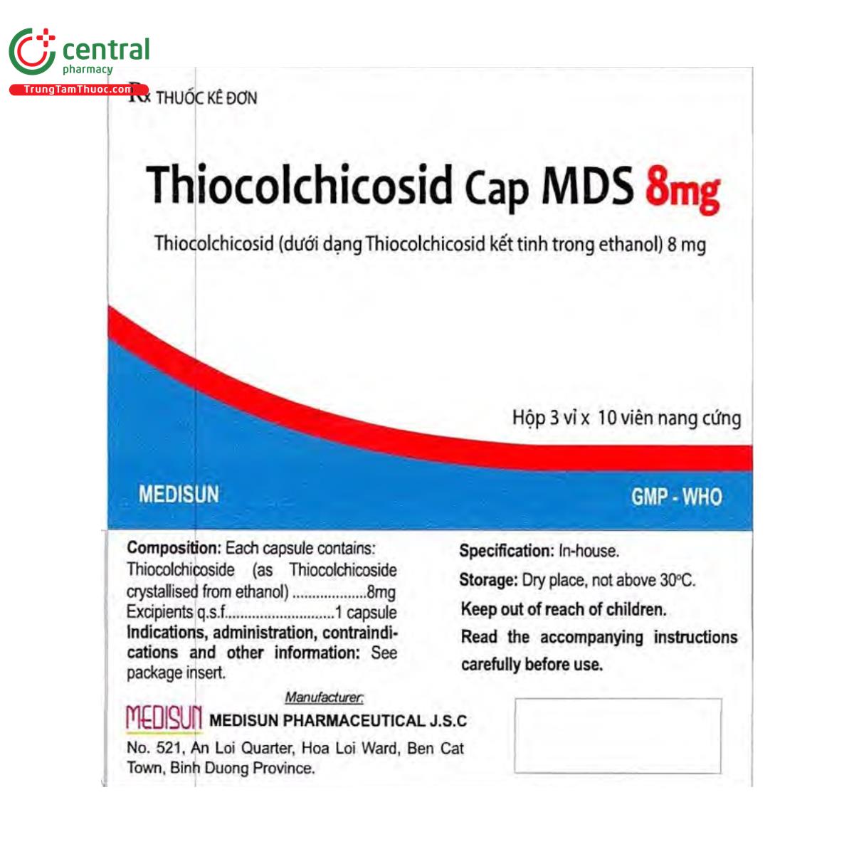 thiocolchicosid cap mds 8mg 4 V8616